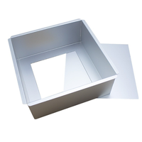 Moule à gâteau carré en aluminium de 6 pouces avec fond amovible, taille réglable, pour pâtisserie DIY, compatible four, ustensile de cuisson domestique