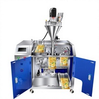 Machine d'emballage Doypack pour sachets préformés à fermeture éclair, sachets en papier kraft à fond plat, poudre de coco, poudre de café, farine, poudre de lait