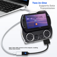 Câble de charge Tideseer Type-C femelle vers PSPGO - Matériau PVC, design pratique, noir, 10 cm