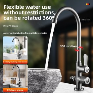 Robinet extérieur <span class=keywords><strong>antigel</strong></span> en cuivre et céramique, style minimaliste moderne, double sortie d'eau, idéal <span class=keywords><strong>pour</strong></span> jardin, lavage de voiture et <span class=keywords><strong>piscine</strong></span> - Vente en gros usine - Product Image 3