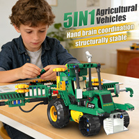 Ensemble de construction de robot 5-en-1 MOC Voiture de fermier programmable télécommandée en plastique ABS, modèle de jouet DIY, cadeau de vacances