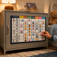 Tableau de motivation Montessori magnétique pour enfants : Suivi des bonnes habitudes et des comportements, récompenses pour enfants