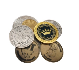 Custom Metal Spanish Antique Gold Eye Shape <strong>Coin</strong>