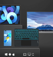 Keyboard Nirkabel RGB yang Dapat Disesuaikan untuk Tablet PC 10 Inci, Keyboard Mini Nirkabel Isi Ulang dengan Lampu Latar
