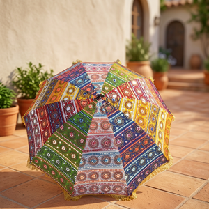 Parapluie pour mobilier d'extérieur utilisé par homme femme fille décor à la maison beau Style Boho large bordure Parsol jardin soleil mariage - Product Image 3