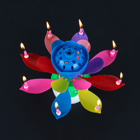 Bougie d'anniversaire en cire de paraffine, design unique de fleur de lotus en pleine floraison, fabrication mécanique, prix modéré pour les occasions du Nouvel An