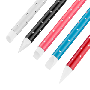 Pinceau en silicone coloré avec manche métallique pour nail art, outil d'impression, éponge et pinceau en silicone pour la création de motifs ombrés en gel pour manucure - Product Image 6