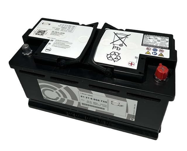 Hot Selling B m w Car Battery 12V 105AH Replacement AGM Car Start Stop Battery Model 6121 7604 808