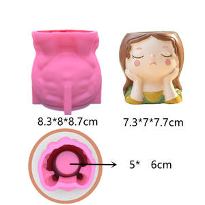 Blankly-<span class=keywords><strong>maceta</strong></span> Adorable <span class=keywords><strong>de</strong></span> silicona para <span class=keywords><strong>chica</strong></span>, recipiente para bolígrafos, <span class=keywords><strong>maceta</strong></span> para plantas suculentas - Product Image 6