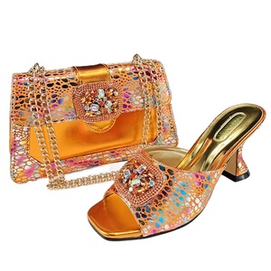 Conjunto de zapatos y bolsos de fiesta de lujo para mujer Conjunto de zapatos y bolsos al por mayor para mujeres africanas Ropa de fiesta Tacones altos - Product Image 2