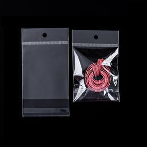 Tùy chỉnh kích thước trong suốt chống thấm giấy bóng kính rõ ràng túi poly <span class=keywords><strong>OPP</strong></span> nhựa tự dính <span class=keywords><strong>OPP</strong></span> Bopp túi với treo lỗ - Product Image 2