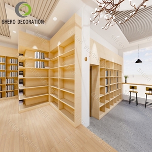 Étagères murales de haute qualité en bois pour bibliothèques, librairies et mobilier scolaire – Bibliothèque en libre-service - Product Image 2