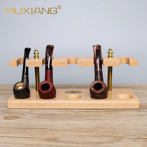 Muxiang Wooden <b>Pipe</b> <b>Stand</b> 5 Position Upright Holder Display Rack For Smoking <b>Pipes</b> - Product Image 2