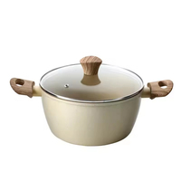 Casserole à ragoût en aluminium Offre Spéciale pierre marmite à double face poêle antiadhésive maison marmite à soupe cuisinière à Induction cuisinière à gaz ustensiles de cuisine