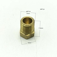 1/4 "filetage de tuyau mâle tuyau en laiton fourré bouchon à tête hexagonale raccord de tuyau en laiton NPT carburant eau air