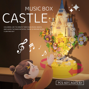 CAYI 2026 Coffret <span class=keywords><strong>de</strong></span> construction Château Musical avec Lumières LED 601 pièces Blocs <span class=keywords><strong>de</strong></span> Construction Château Fantastique Fleuri pour Enfants Cadeaux & Vente en Gros - Product Image 6