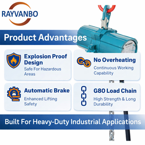 <span class=keywords><strong>Polipasto</strong></span> Neumático de Cadena de <span class=keywords><strong>1</strong></span>, 2, 3 y 5 Toneladas, Equipo de Elevación a Prueba de Chispas y Explosiones para la Industria del Petróleo, Gas y Química - Product Image 2