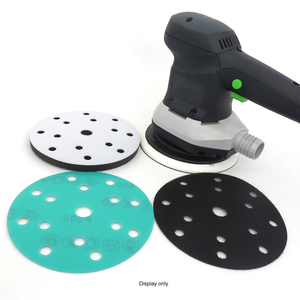 6 pouces 150mm 15 trous 60-2000 grains crochet et boucle vert PET Film disque abrasif papier abrasif pour peinture de voiture élimination de la rouille polissage - Product Image 5