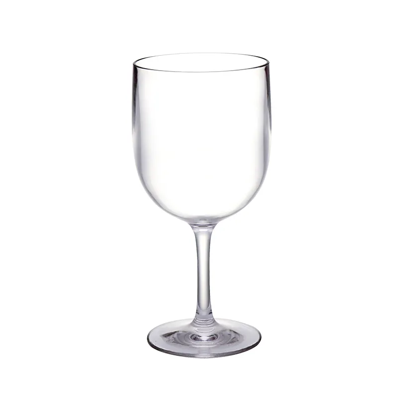 Thick Stem tall Tulip Shaped plastic Wine Glass PC wine glass globet cup with stock