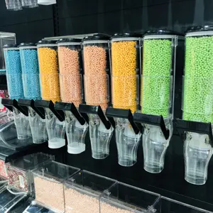 Nuovo arrivo di alta standard supermercato di massa a secco contenitore per alimenti topping dispenser