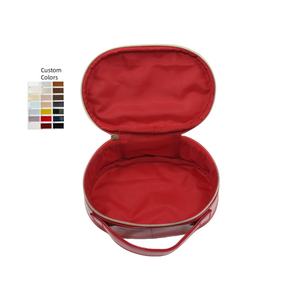 Sac cosmétique en PU avec poignée Sac à main durable à la mode de grande capacité Fermeture à glissière douce et légère Floral pour le quotidien - Product Image 1