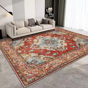 Alfombra de Pelo Corto con Diseño Persa a Precio Económico, de Poliéster Ecológico, Antideslizante, Apta para Mascotas, Alfombras de Vinilo para Salas de Estar y Comedores - Product Image 4