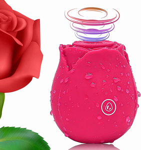 Vibratore a Forma di Rosa per Donna, Giocattolo Sessuale 100% Impermeabile in Silicone Ricaricabile, Stimolatore Clitorideo - Product Image 1