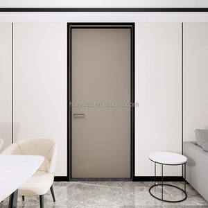 Porta in alluminio oscillante dal Design moderno fatto da te personalizzato per facciate interne e arredi per la casa per camere da letto - Product Image 4