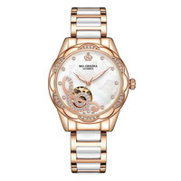 Montre mécanique MG.ORKINA MG0097, montre étanche 3ATM pour femmes avec aiguilles lumineuses, montre de luxe pour femmes d'affaires
