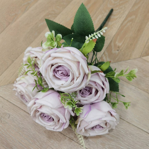 7-testa rosa fiori artificiali fiori decorativi per la laurea di natale Halloween nuovo anno pasqua - Product Image 3