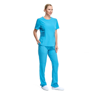 Uniformes de trajes de hospital con Top y pantalones de fregado 100% tela de algodón ropa cómoda y adecuada para usar como enfermera - Product Image 1
