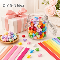 Bandes de papier origami Lucky Star à faible MOQ, couleurs unies et dégradées, papier à plier pour loisirs créatifs, commande d'essai, fournisseur d'usine en gros