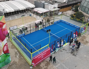 Corey Panoramique Paddle Tennis Court 20*10 <span class=keywords><strong>M</strong></span> Taille Sports de Plein Air Padel Court Certification CE Padel Court Fournisseur - Product Image 4