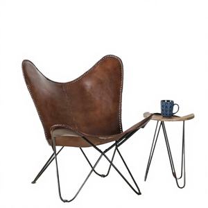 Fauteuil pouf moderne en cuir véritable pour salon, avec housse amovible, idéal pour adolescents et enfants, chambre, bureau, salle à manger - Product Image 3