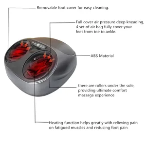 Electric Shiatsu Heating Roller Massage Blood Circulation Machine Roller Foot Massager With Airbag