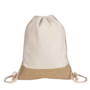 Mochila con Cordón Personalizada, Bolsa de Lona Simple con Cordón, Bolsas de Algodón Resistentes con Cierre de Cordón - Product Image 1