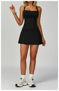 Femmes Activewear Yoga Set Quick Dry Breathable Gym Bra Tank Top Tennis <span class=keywords><strong>Golf</strong></span> Skirt <span class=keywords><strong>2</strong></span> Pcs Workout Tennis Wear Gym Fitness Set - Product Image 2