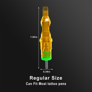 Aiguille courte d'aiguille jetable de tatouage de libellule jaune pour l'art corporel-Microblading de sourcil - Product Image 4