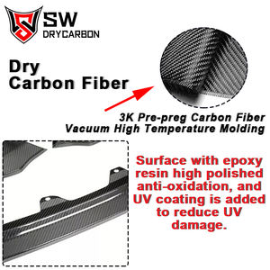 Lèvre avant en fibre de carbone sèche de style V pour BMW G80 M3 G82 G8X M4 Competition <span class=keywords><strong>2020</strong></span> + Front Bumper Splitter Lower Spoiler Body Kit - Product Image 3