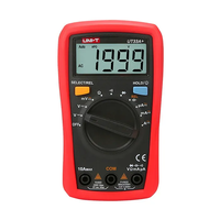 UNI-T UT33D+ Multimeter Digital Mini 600V Rentang Manual Layar Ganda (0.5%+3) Akurasi Voltmeter Amperemeter Penguji Resistansi