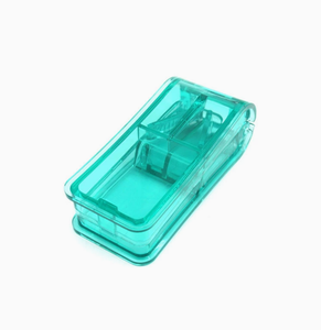 Coupe-pilules portable avec logo personnalisé et boîte de rangement, séparateur de comprimés monobloc, organisateur de médicaments, <span class=keywords><strong>cadeau</strong></span> promotionnel - Product Image 2