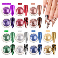 Poudre de Pigment Caméléon 9D Effet Flash pour Manucure, Poudre Miroir Magique en Titane Pastel, Métal Électroplaqué Super Brillant, Logo Personnalisé