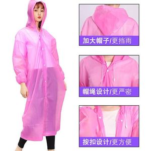 Long EVA Raincoat For Adults Universal Travel Outdoor Wear Full Body Waterproof <b>Poncho</b> Single Person Rainwear - Product Image 4