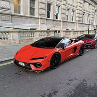 Kit carrosserie en fibre de carbone sèche style OEM pour Lamborghini Temerario : Lame de pare-chocs avant, jupes latérales, diffuseur arrière, capot, aileron arrière