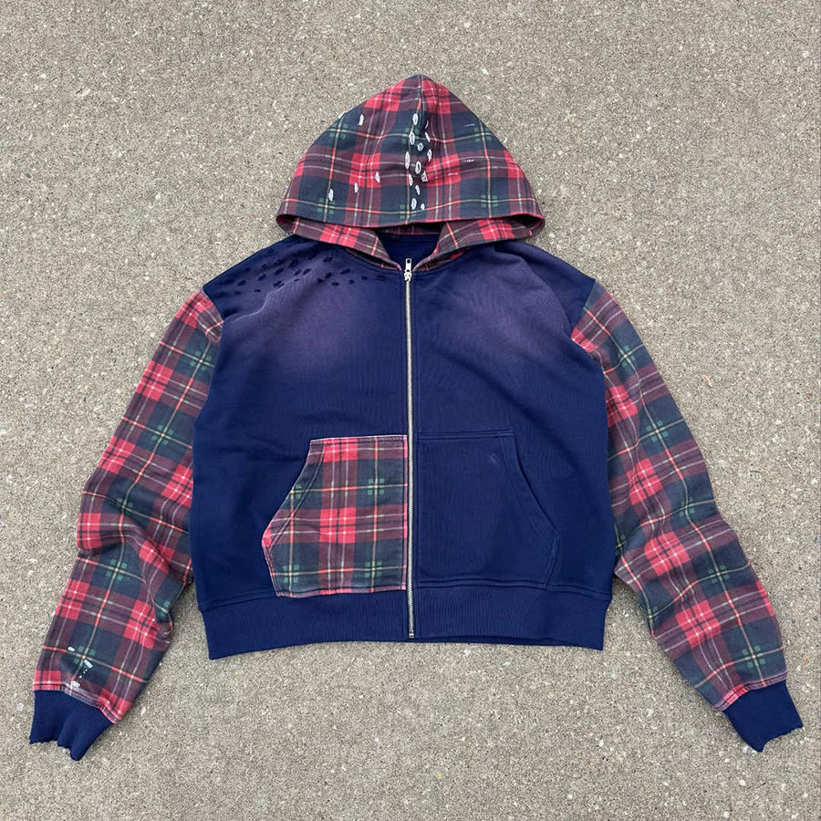 と*き様 00sBAPE PLAID FULL ZIP HOODIE DOUBL 2CAE5465-A8EC-4092-849B-