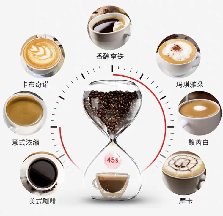 コーヒー豆グラインダー自動販売機自動プロダブルヘッドカプチーノエスプレッソコーヒーメーカー