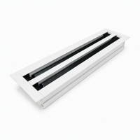 Diffuseur linéaire en aluminium ASD à lame réglable, grille de ventilation encastrée au plafond pour système CVC commercial