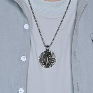 Nordic Style Viking Tree Of Life <b>Titanium</b> Steel Necklace Unisex Everyday Wear Geometric Plant Design - Product Image 3