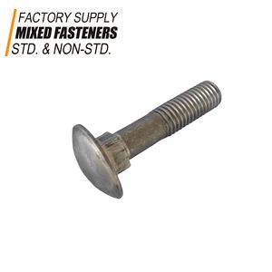 Pernos de carro de cuello cuadrado de titanio Gr5 de acero al carbono con copa de zinc y cabeza de hongo Rosca UNC Clase 8,8 Grado - Product Image 3