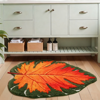Rote Ahornblätter Design Unregelmäßiges Muster Personalisierte Getuftete Flauschige Teppiche für Wohnzimmer Groß mit Logo Schlafzimmer Teppich